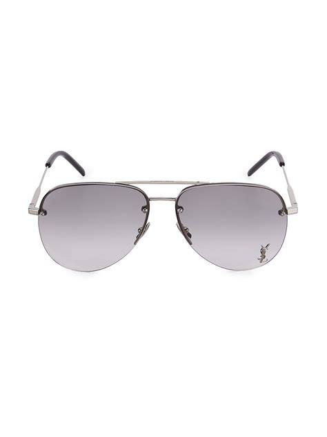 Saint Laurent Monogram 59MM Aviator Sunglasses